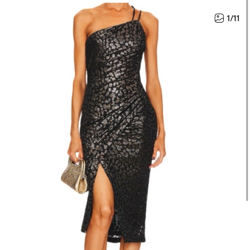 IRO Black One Shoulder Dress